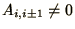$A_{i,i\pm 1}\not=0$