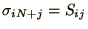 $\sigma_{iN+j} = S_{ij}$