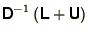 $\bss{D}^{-1}\left(\bss{L} + \bss{U}\right)$