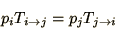 \begin{displaymath}
p_i T_{i\to j} = p_j T_{j\to i}
\end{displaymath}