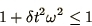 \begin{displaymath}
1 + \delta t^2 \omega^2 \le 1
\end{displaymath}