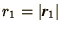 $r_{1} = \vert \bi{r}_{1} \vert$