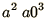 $\displaystyle{a^2\ a0^3}$