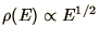 $\rho(E)\propto E^{1/2}$